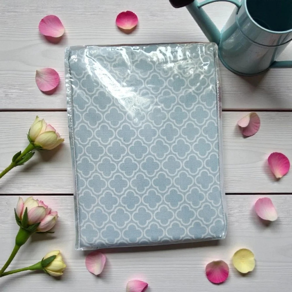 New Martha Stewart HD Moroccan Geo River Mist 2 Panels. 50